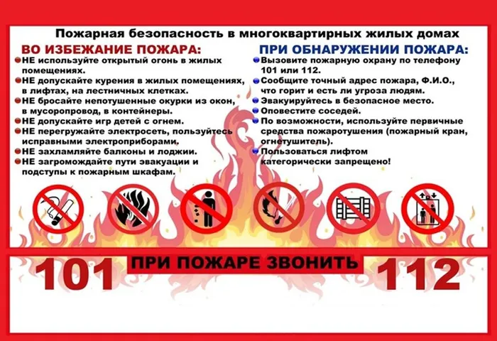 Соблюдайте правила пожарной безопасности